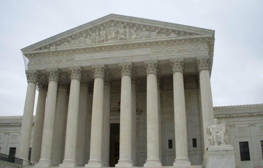United States Supreme Court building with columns
